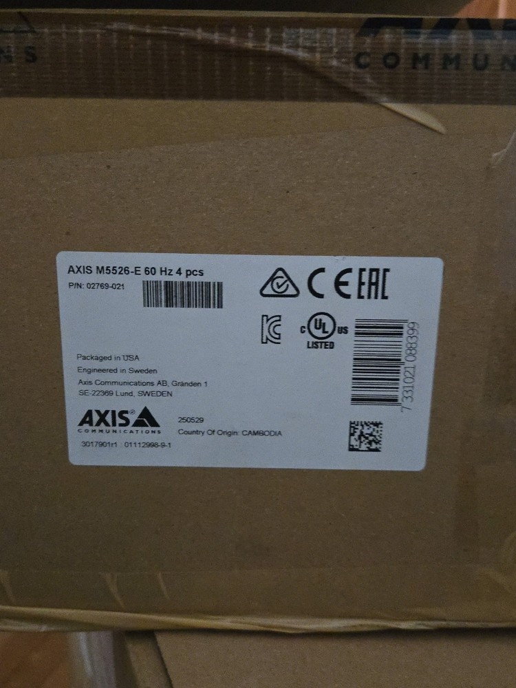 Axis Communications M5526-E Camera - 4 PACK P/N 02769-021