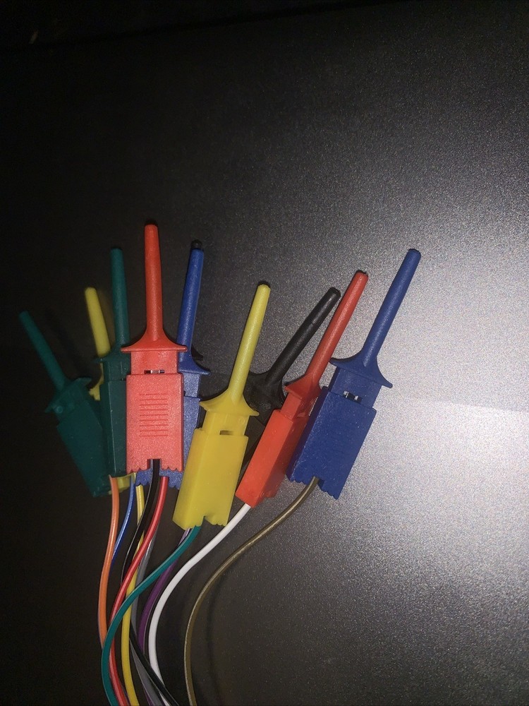 Test Hook Clips Hook Clamp Kit 5 Colors Cables Logic Analyzer Probe Test