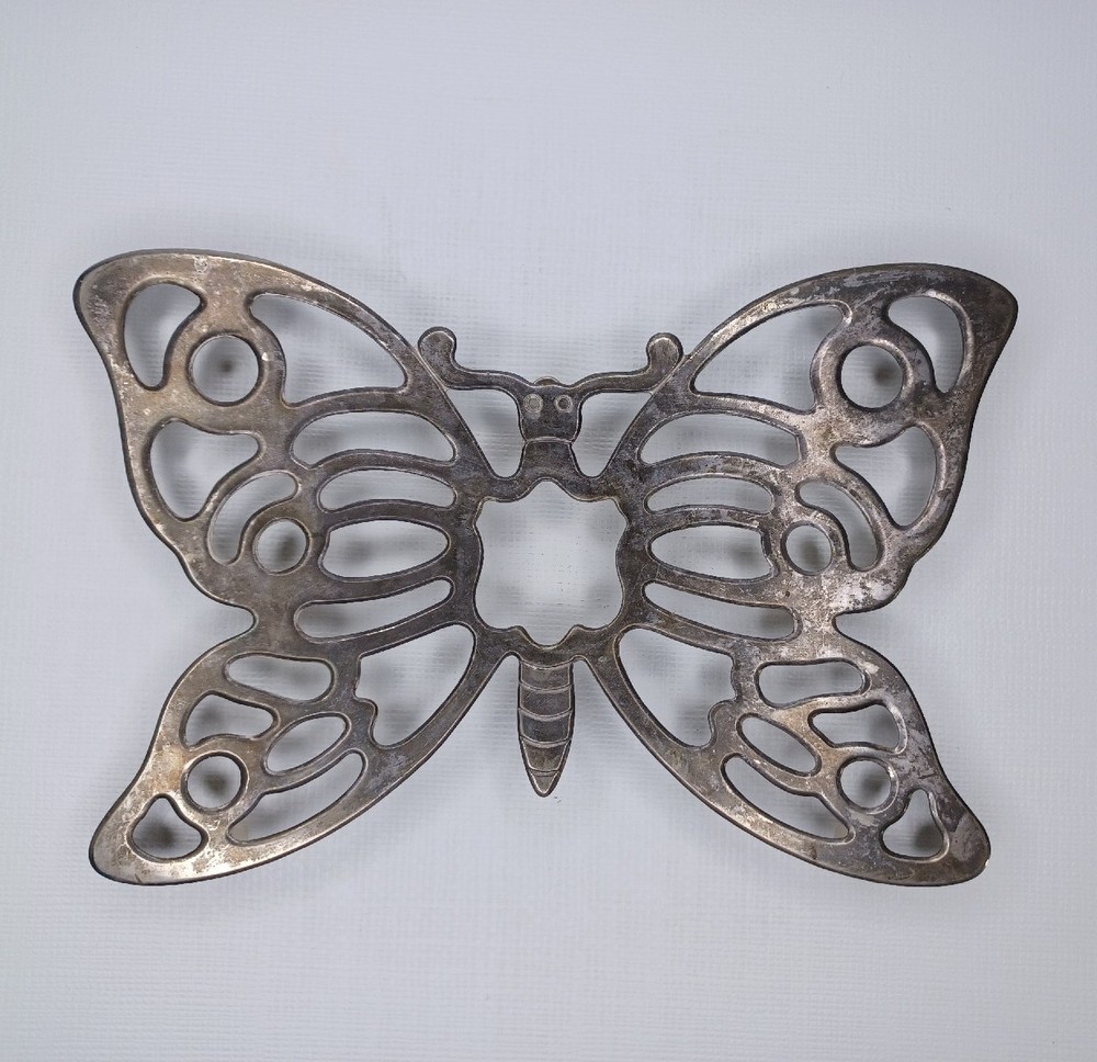 Leonard Silverplate Metal Butterfly Trivet