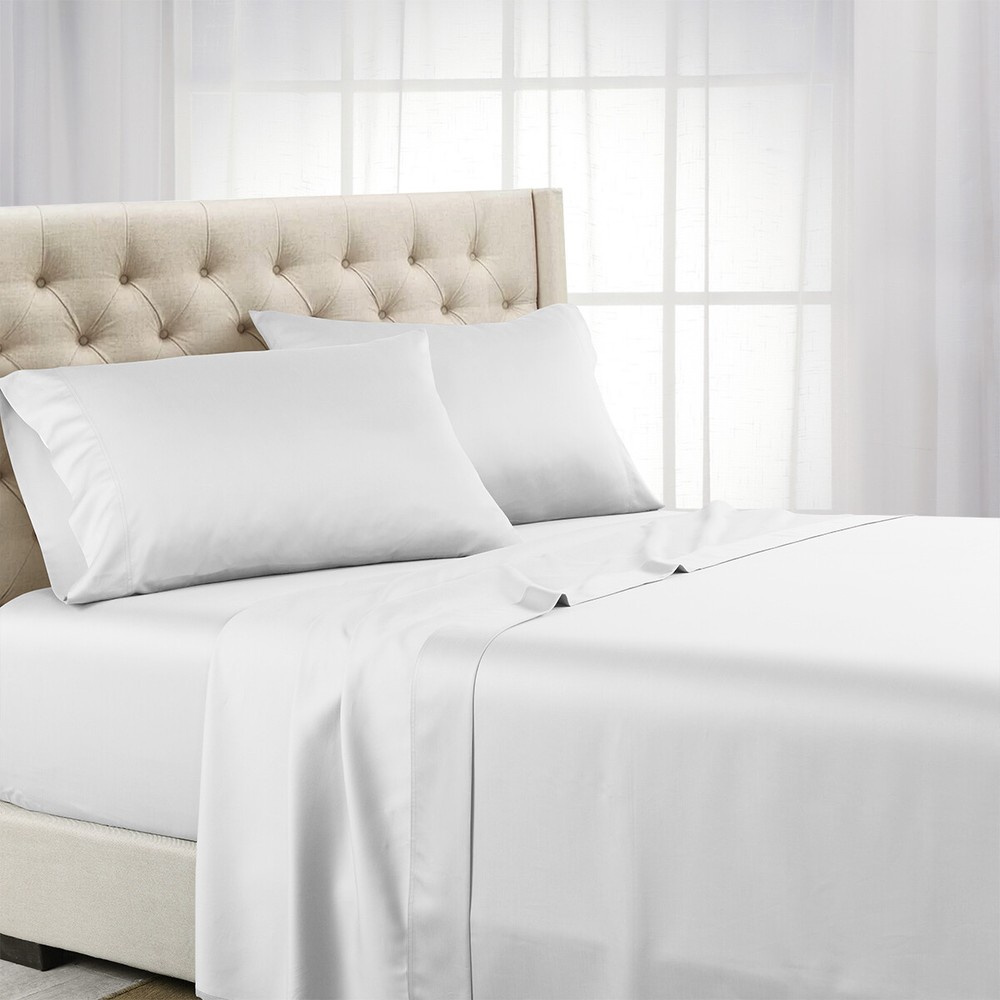 Eucalyptus Tencel Lyocell Split King Adjustable 600 Thread Count Bed Sheet Set
