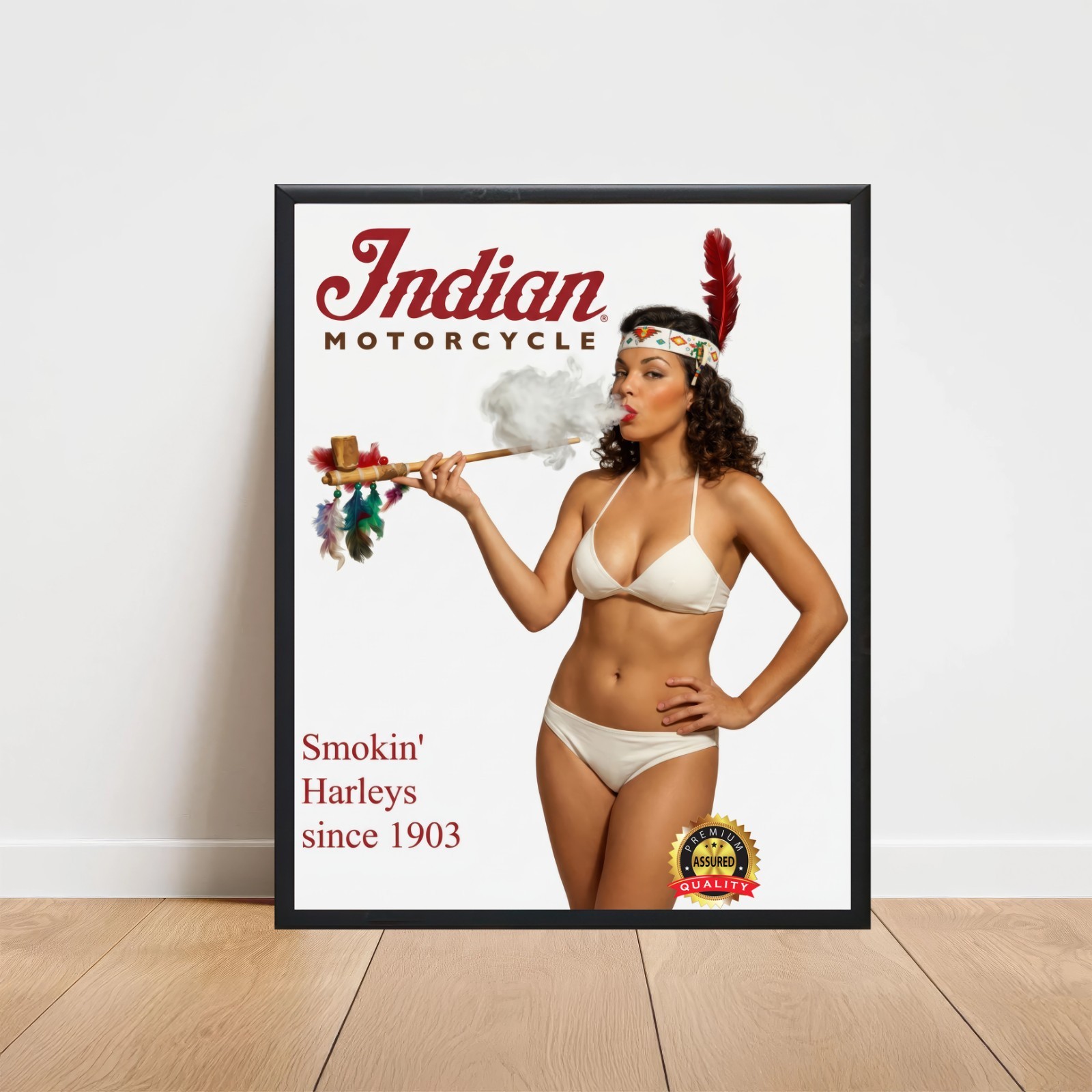 🔥 Indian Motorcycles – “Smokin’ Harleys Since 1903” - Metal Sign 11 x 14