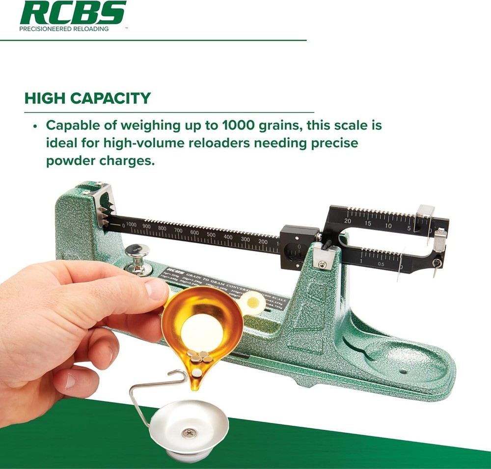 M1000 Mechanical Scale, Precision Mechanical Reloading Scale with 1000 Grain ...