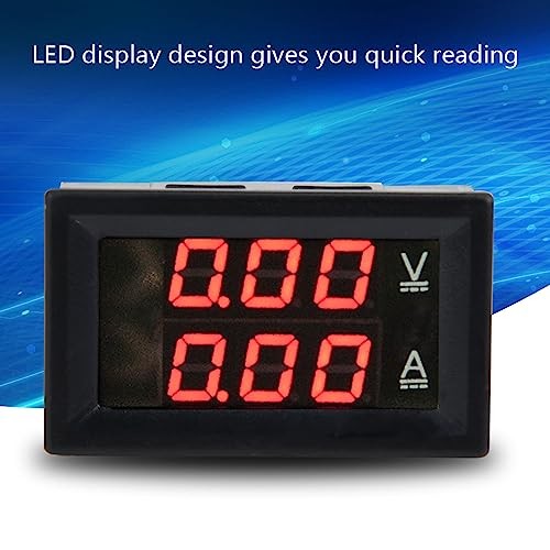 Digital Voltmeter Ammeter, 3 Digit DC 0-100V 50A/10A Voltmeter Ammeter LED