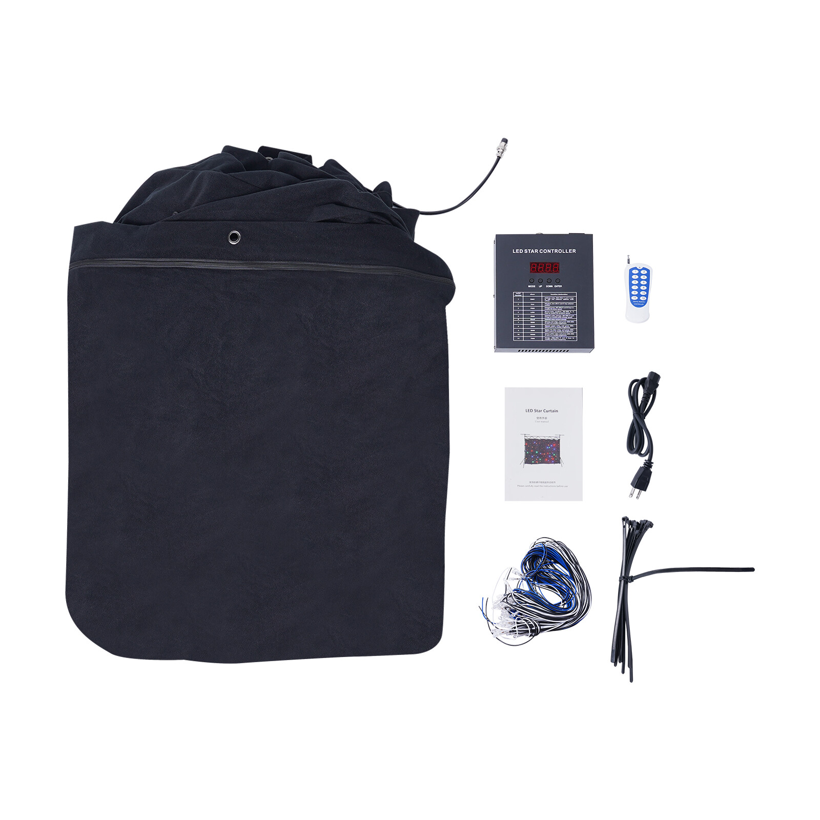 LED Star Stage Backdrop Star Curtain DMX512 Background Starry Sky + Controller