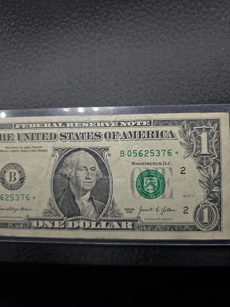2021 Star Note Over Inking Error On Serial Number Dollar