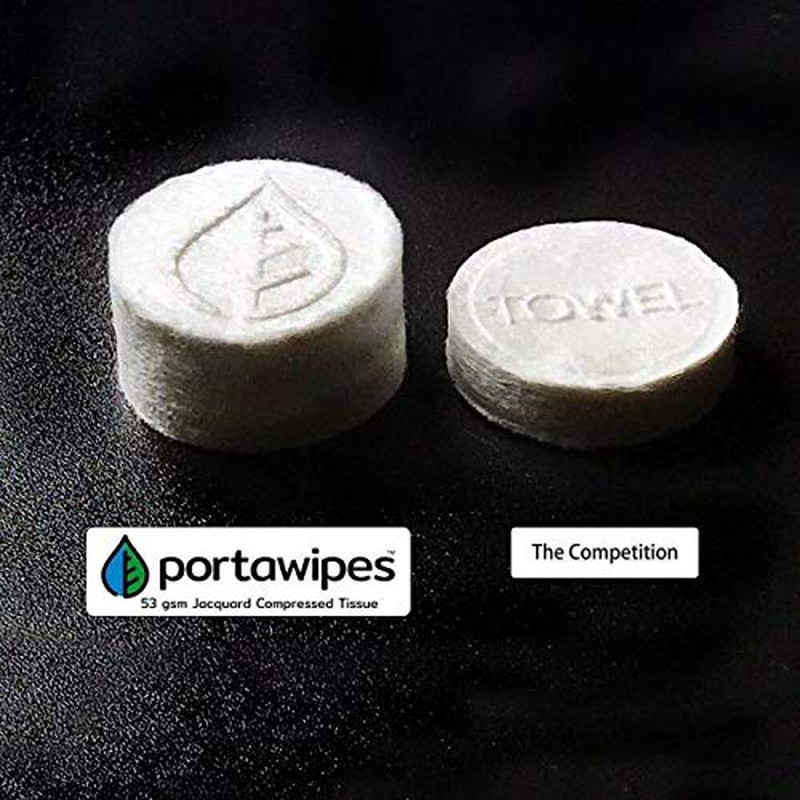 Compressed Coin Tissues | 100 Pack with 2 Cases | Soft & Odorless Wipes