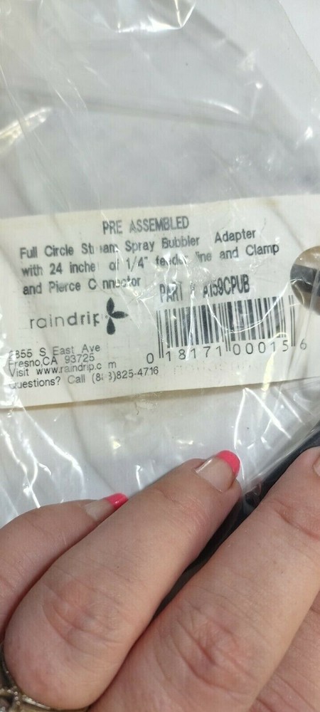 RainDrip/Pre-Assembled Clamp-n'-Pierce™ Tool-Free Connection System A159CPUB 24"