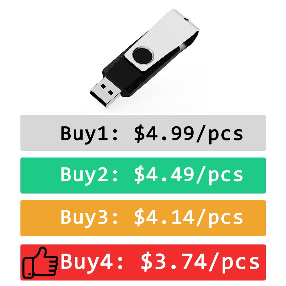 64GB USB 2.0 Rotating USB Flash Drive Memory Stick Thumb Flash Drive Storage