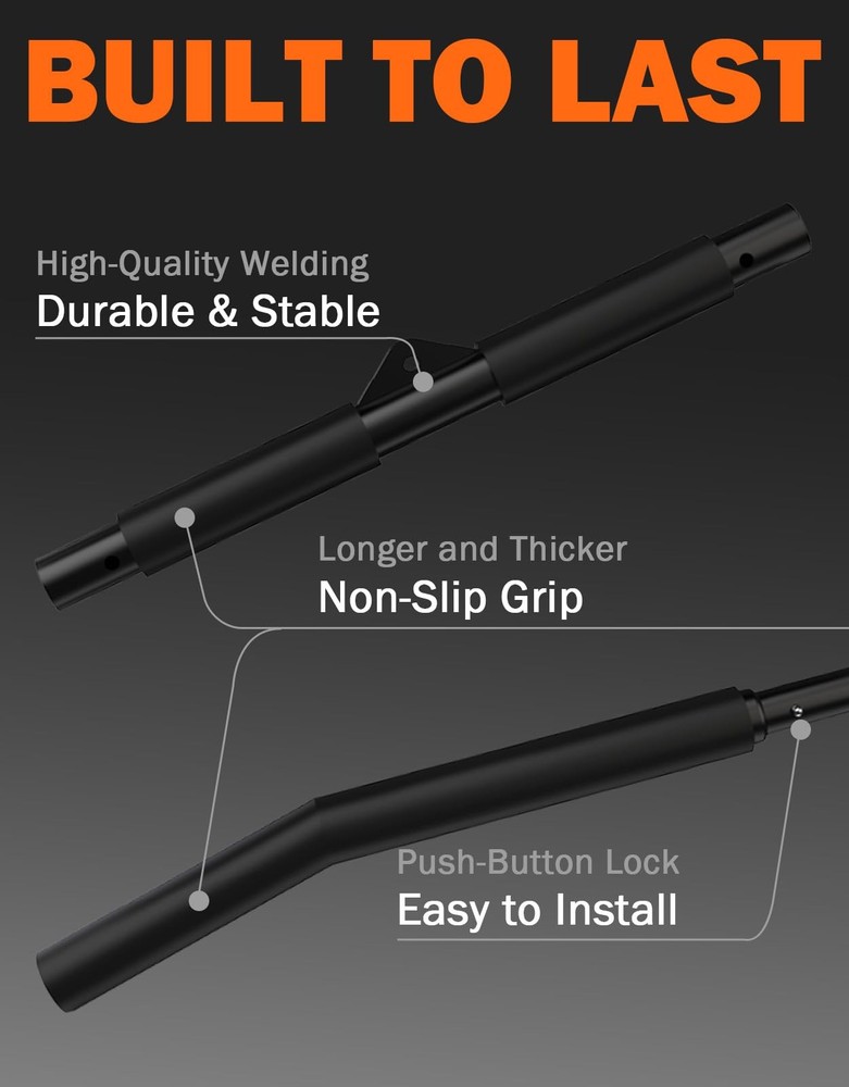 40'' LAT Pulldown Bar Attachment for Pulley Cable Machine, FullLength NonSlip...