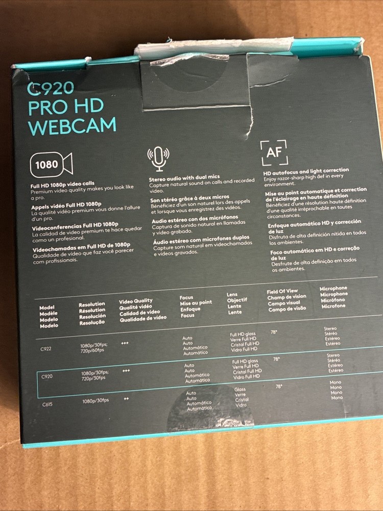 Logitech C920 PRO HD Webcam For Windows and Mac