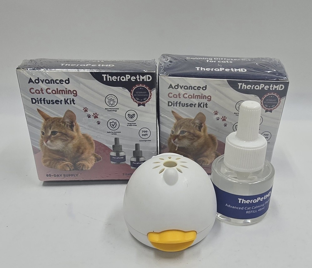 TheraPetMD Advanced Cat Calming Diffuser Kit Pheromone Plug-In 48ml Refill