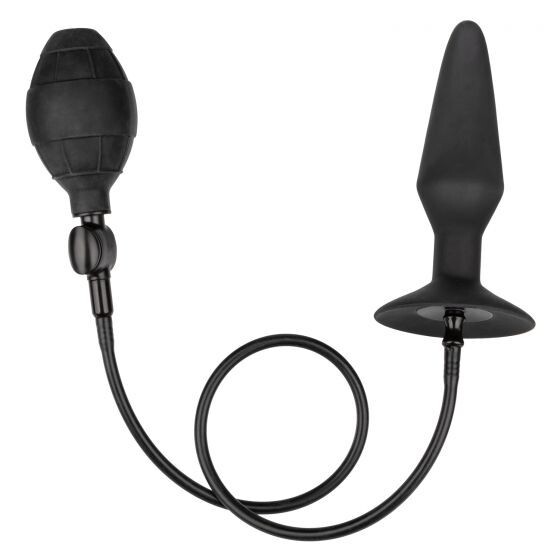 CalExotics Large Black Silicone Inflatable Anal Butt Plug