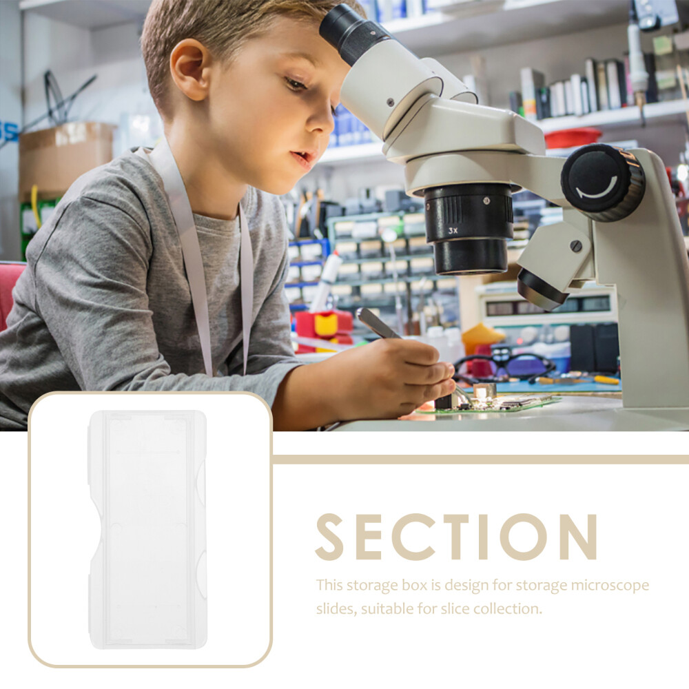 100pcs Slide Storage Boxes Individual Microscope Slide Holder Slide Boxes