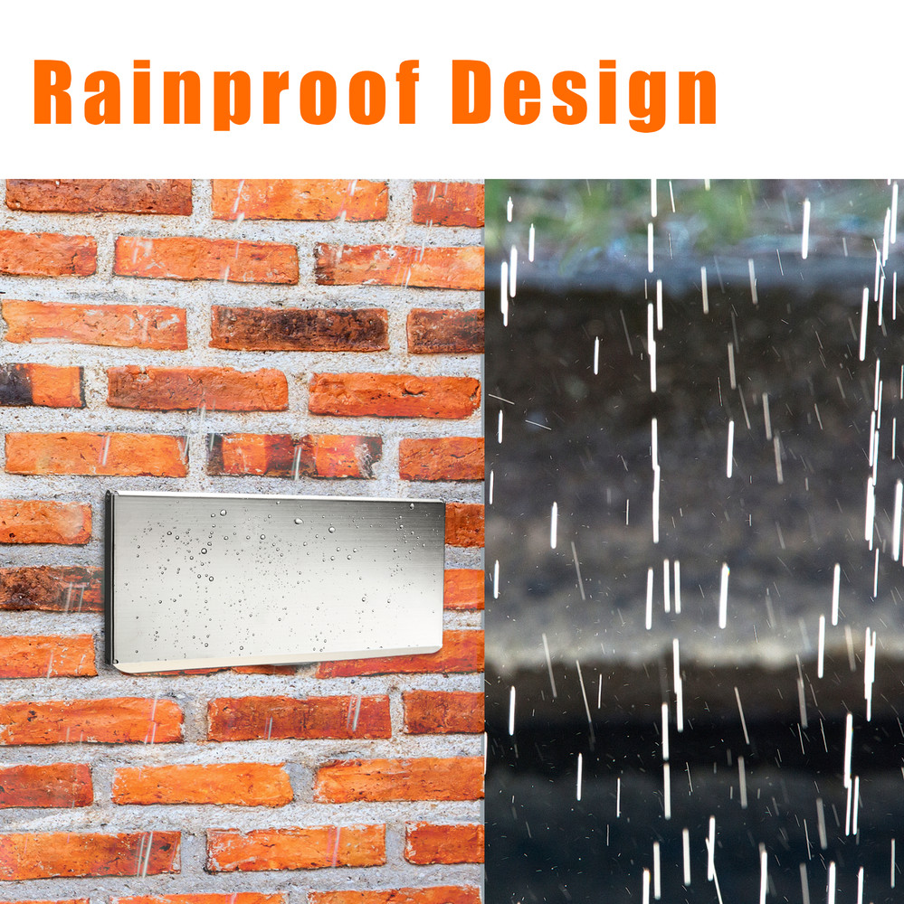 OPEN BOX Rainproof Through the Wall Locking Mailbox with 10'' Adjustable Chute