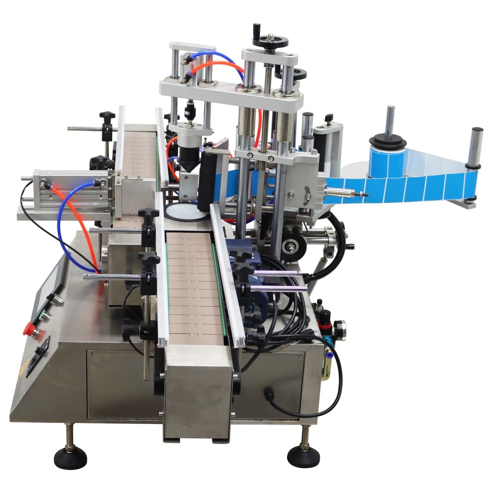 Automatic Square/Round Bottle Labeling Machine 110V Chain Plate Conveyor 1.9KW