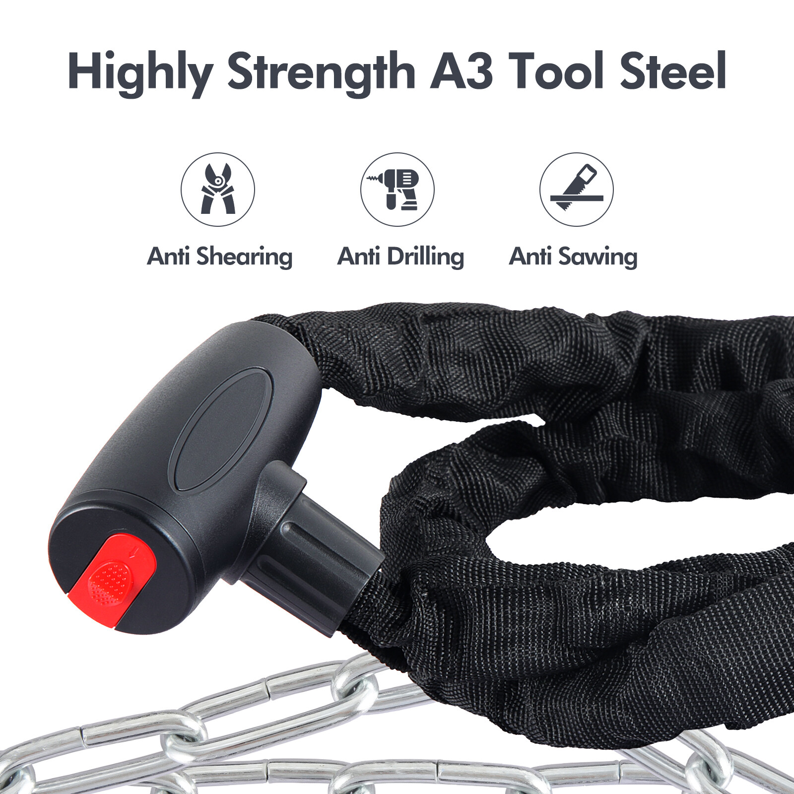 Lot Anti-theft Lock Electric Scooter Motorcycle Mountain Bike Chain Locks w/Keys