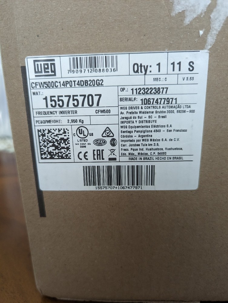 Weg Variable Speed Drive CFW500