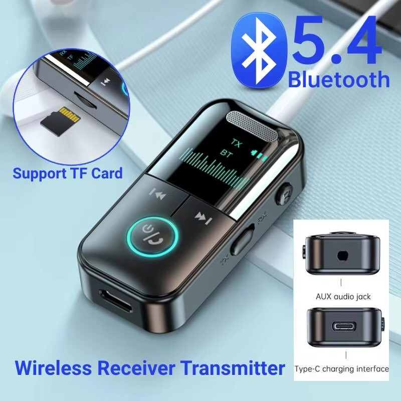 Bluetooth Transmitter Call Music Receiver AUX Adapter for Car Headphone iPod