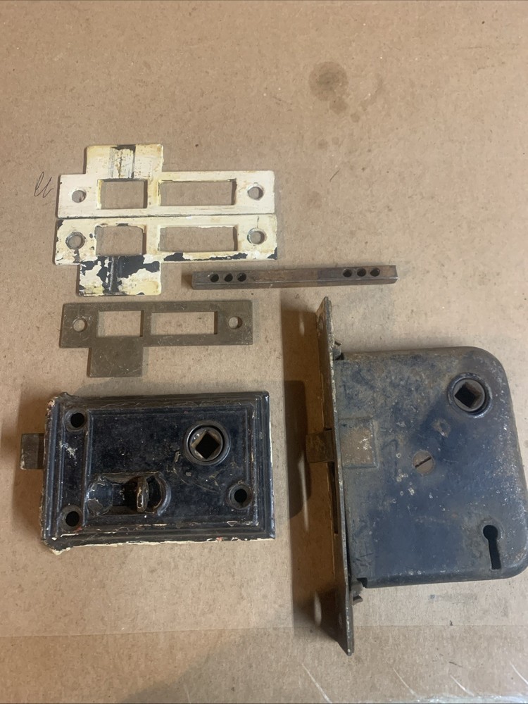 Antique Rim Lock. Mortise Lock & Hardware. 4/8