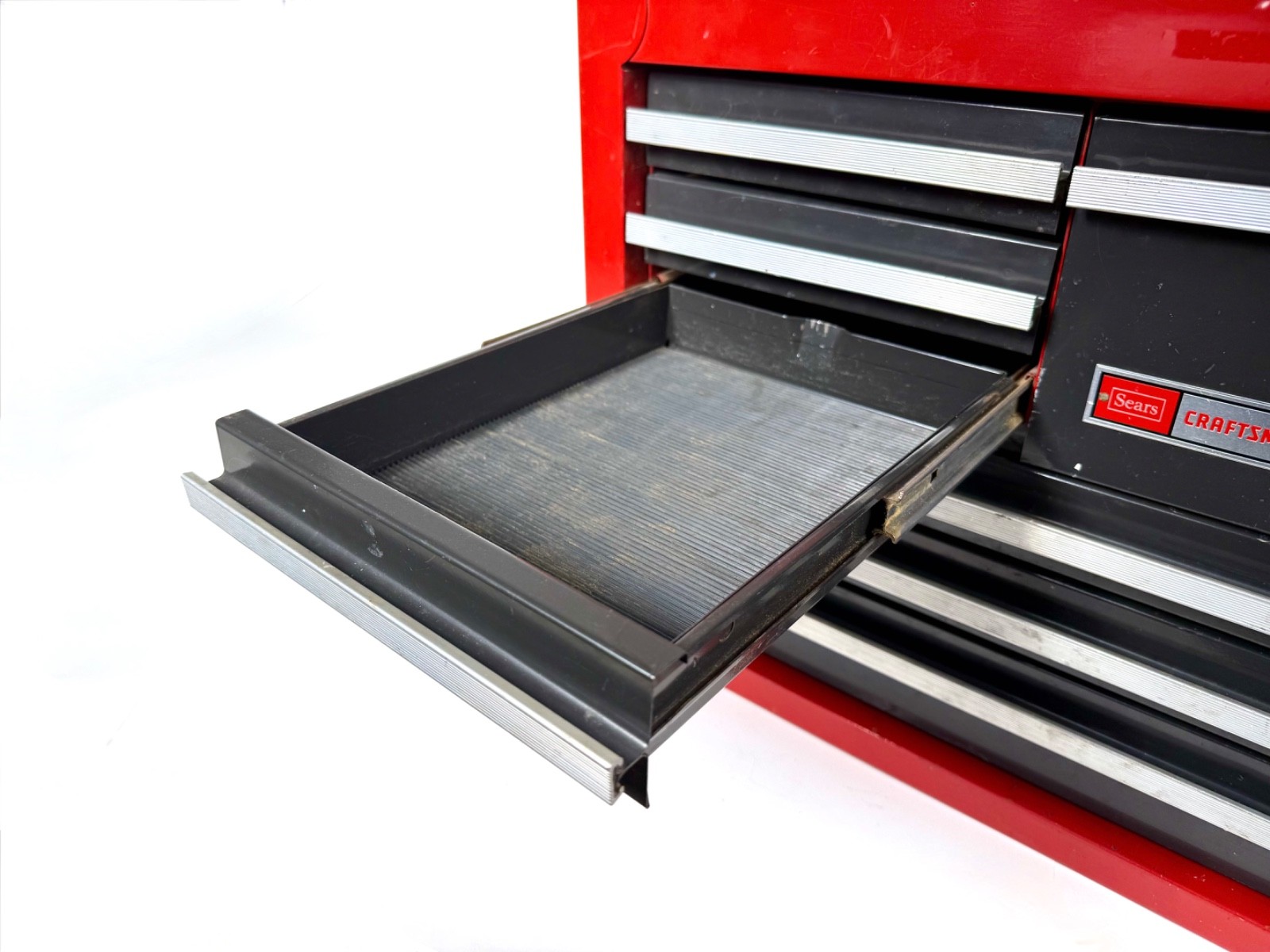 Vintage 1979 Sears Craftsman Mechanic's metal 10-Drawer Top Tool Chest w/ Tray