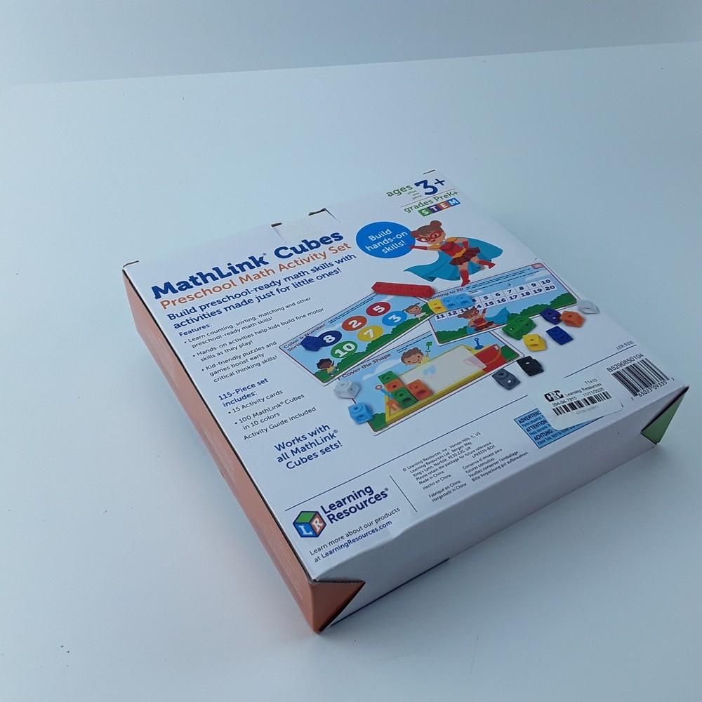 Learning Resources Mathlink Cubes Preschool Math Activity Educational Toy 115-PC
