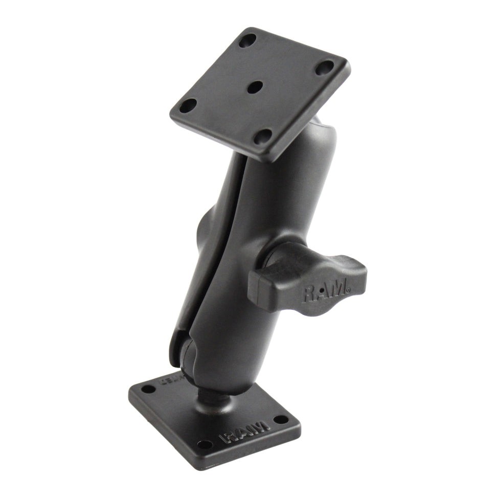 RAM-B-141U  RAM Drill-Down Double Ball Mount with Rectang...