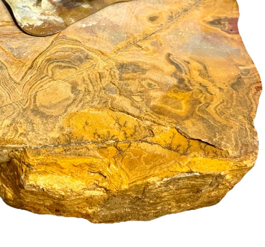 Vintage 1970s Bijan Brass & Copper Figural Rain Drops Sculpture Signed 14”