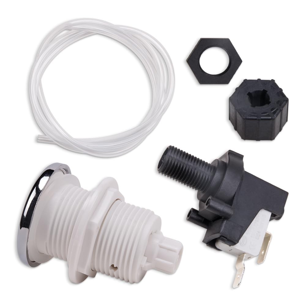WSDMAVIS 1 Set Pneumatic Switch for Garbage Disposal 16A On Off Push Button...