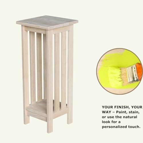 Solid Wood Mission Plant Stand 30"
