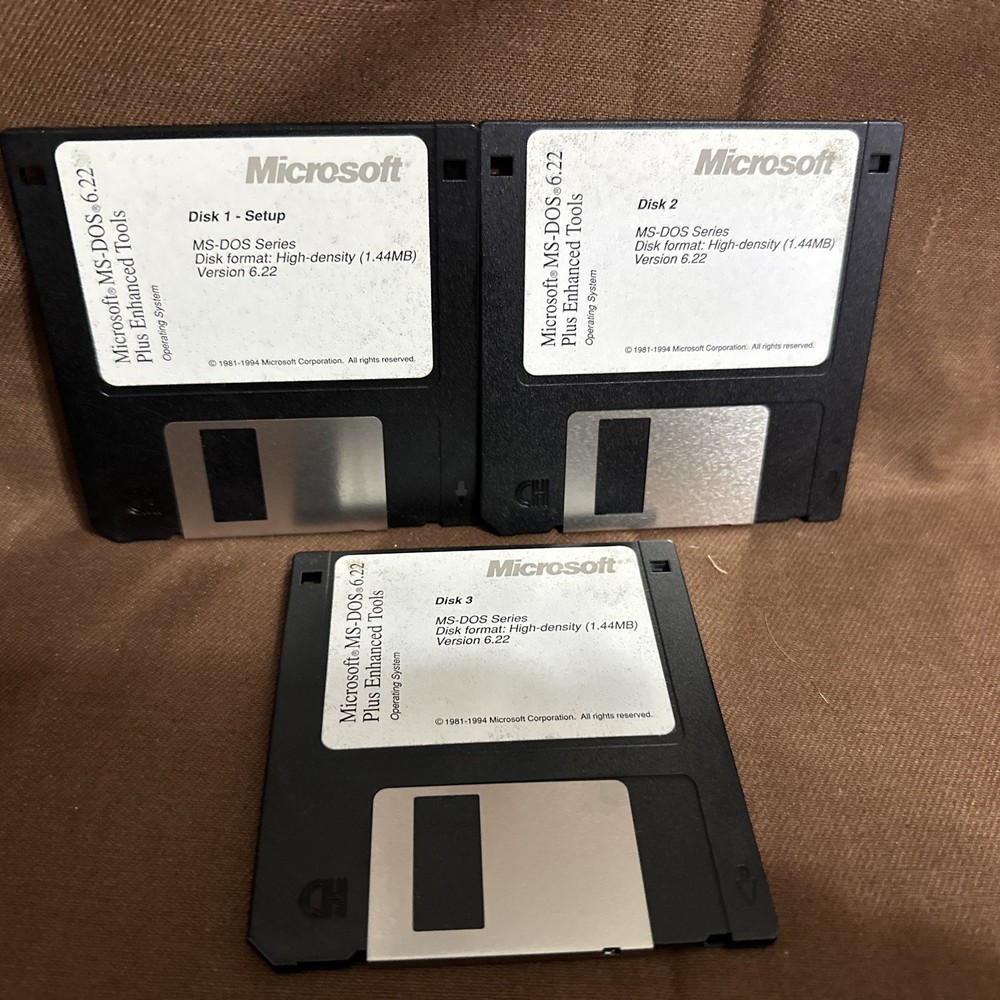 Microsoft MS-DOS 6.22 Plus Enhanced Tools - Genuine