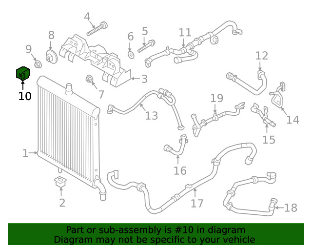 Genuine Land-Rover Upper Bracket Retainer Nut LR077385