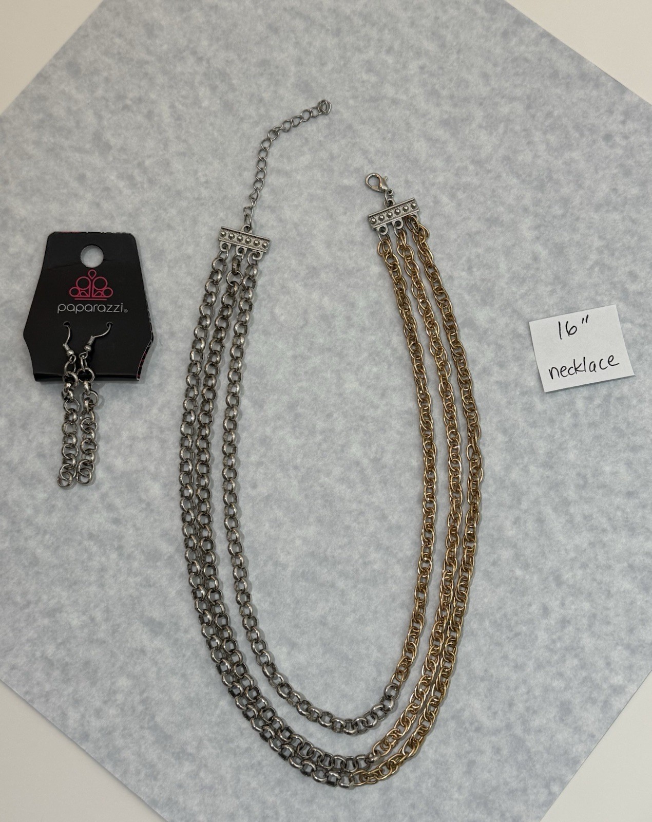 Paparazzi Jewelry Lot 16 pc - 8 Necklace Earring Sets & Bracelet - Mixed Metals