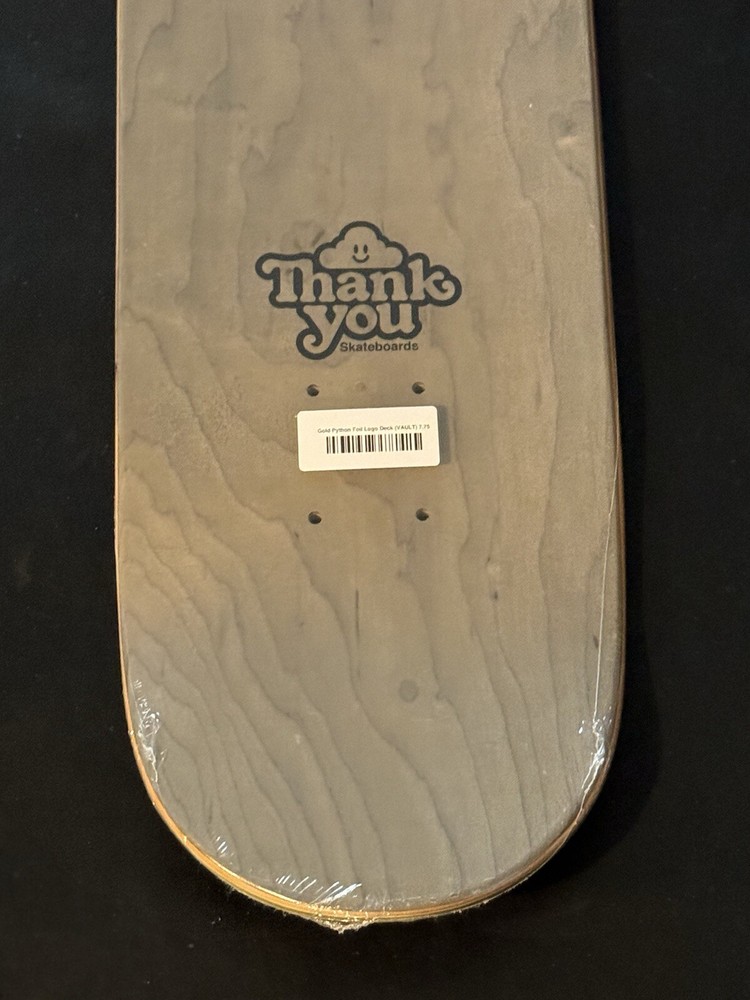 Thank You Gold Python Foil Logo Skate Deck