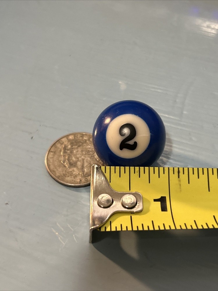 Replacement Mini Billiard Pool Ball Approx 1" Ball Number #2 Solid Blue