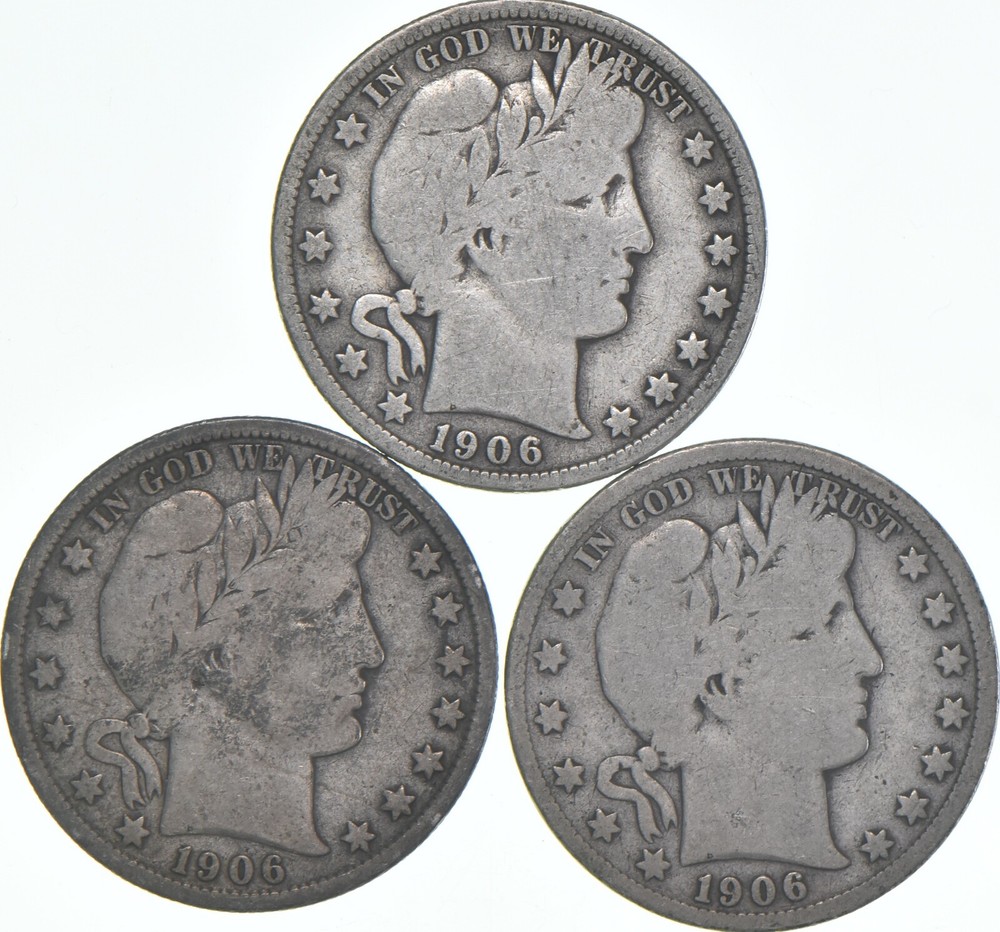 1906-S Barber Half Dollar Average Circ