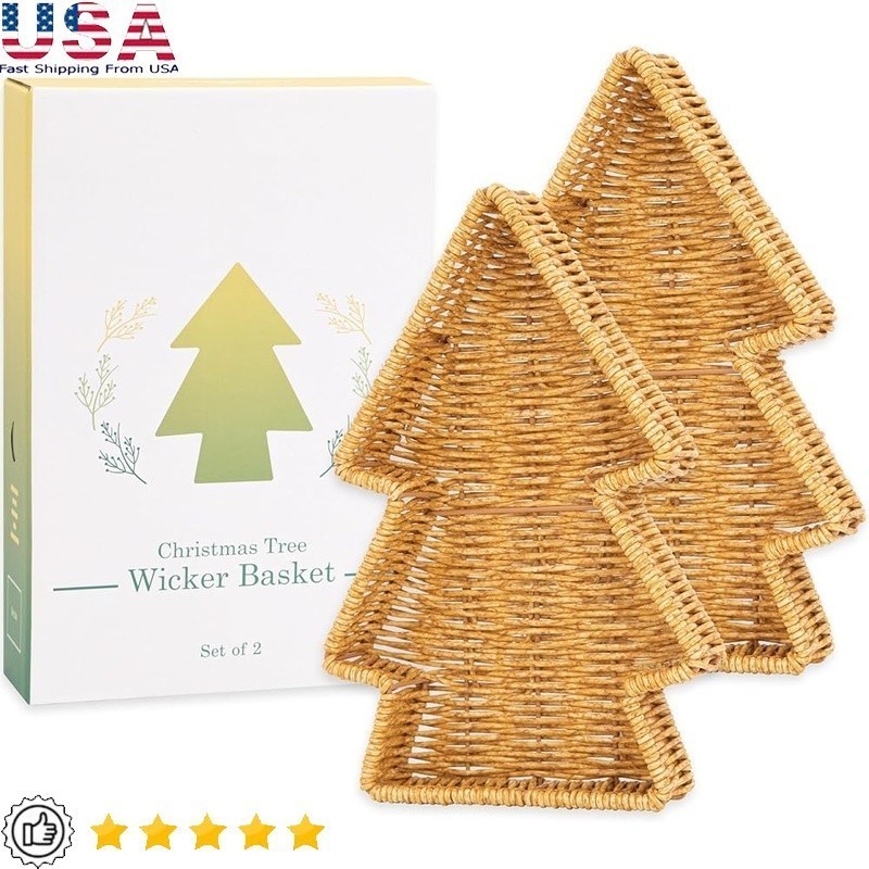 Christmas Tree Serving Tray Decorative Cookie Platter Multi-functional Organizer
