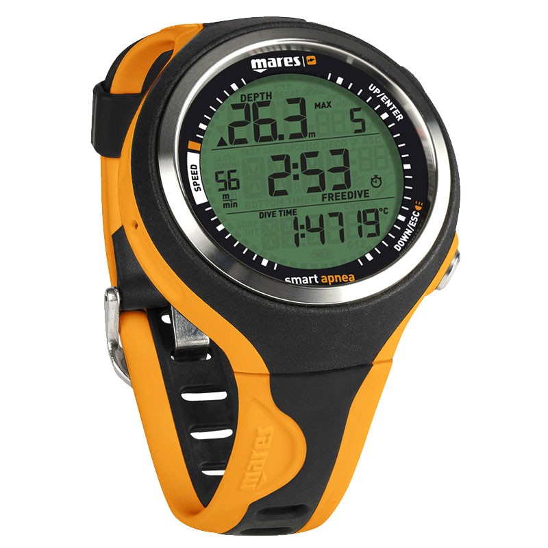 Mares Smart Apnea Diving Computer Watch Orange Dive Computer Orange Color