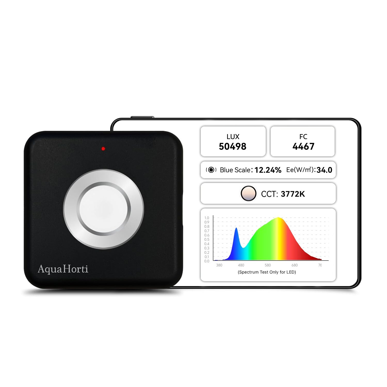 AH-300 Light Meter,Test LED Spectrum,CCT,LUX,Foot Candle,Blue Light Meter
