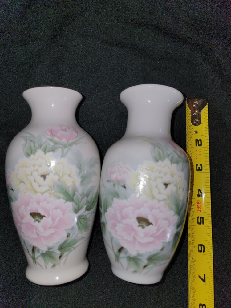 2 Interpur Ceramic Bud Vase 7 inch tall