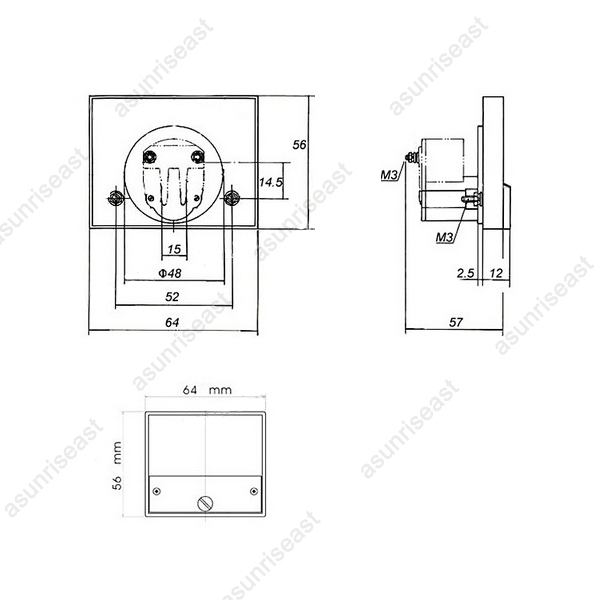 1 × AC2A Analog Panel APM Current Meter Ammeter Gauge 85L1 AC0-2A