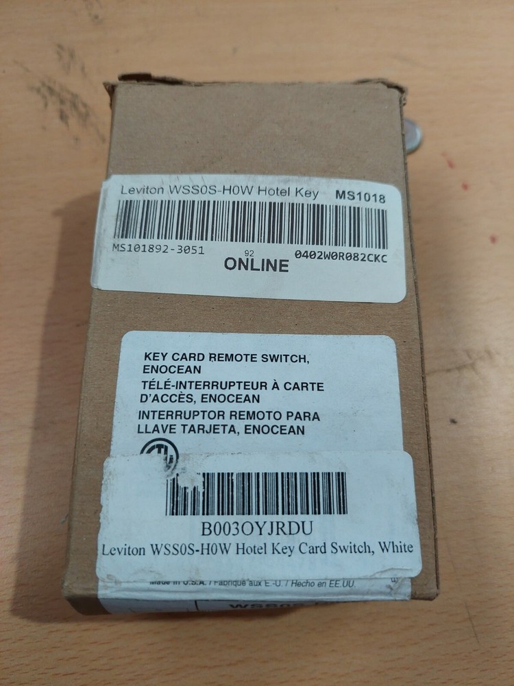 Leviton WSS0S-H0W Hotel Key Card Switch