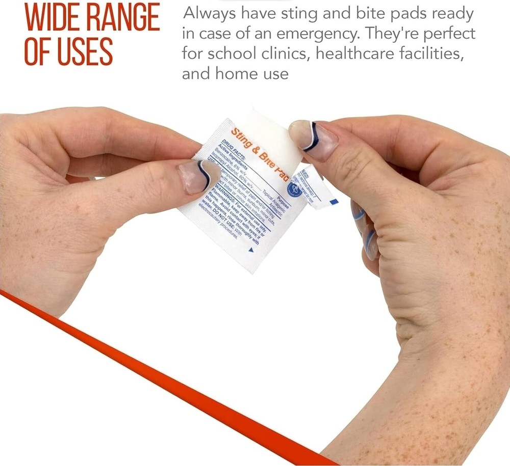 Insect Sting / Bite Relief Pads - 50 Count/Pkg - Dynarex