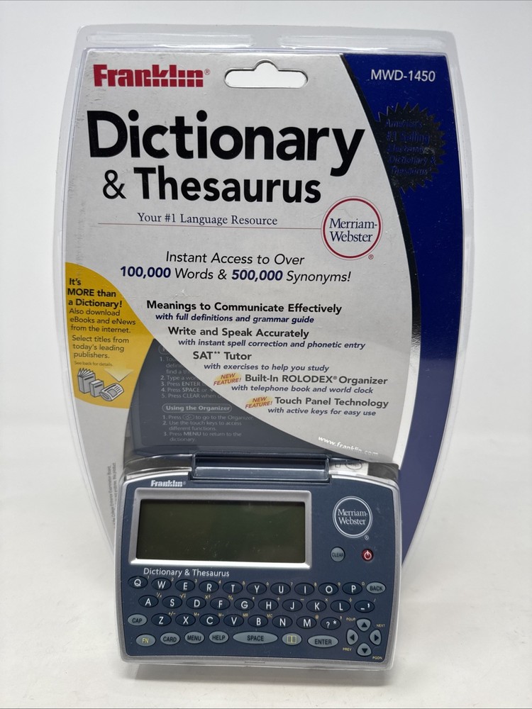 Franklin MWD-1450 Merriam Webster Electronic Dictionary Thesaurus