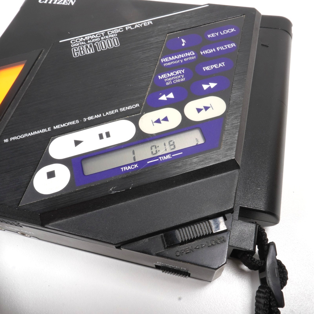 Citizen CBM 1000 Digital CD Discman Compact Disc + Battery Pack - Working!