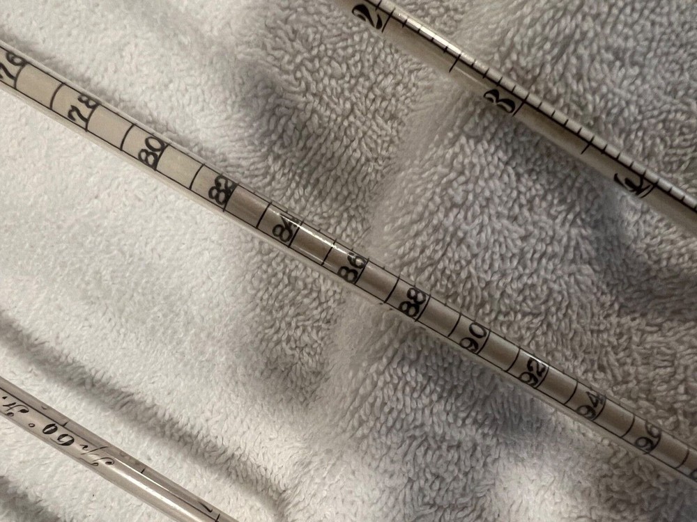 6 Vintage Scientific Floating Thermometers 
