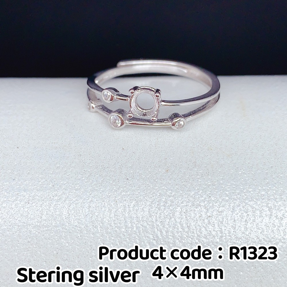Empty silver925 ring setting, blank setting silver ring DIY