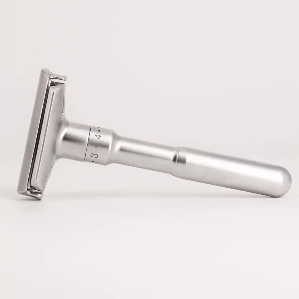 Future Adjustable Double Edge Shaving Safety Razor With Stand & 5 Blades