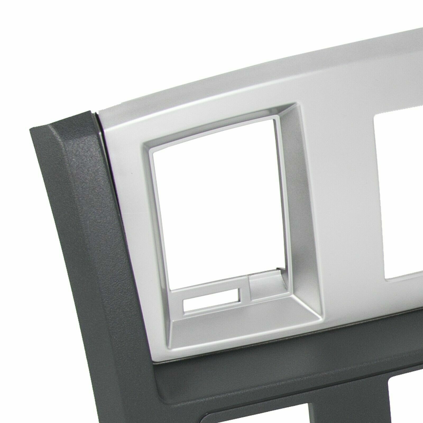 Radio Double Din Dash Install Bezel Kit Silver Slate Grey Fits 2006-09 Dodge Ram