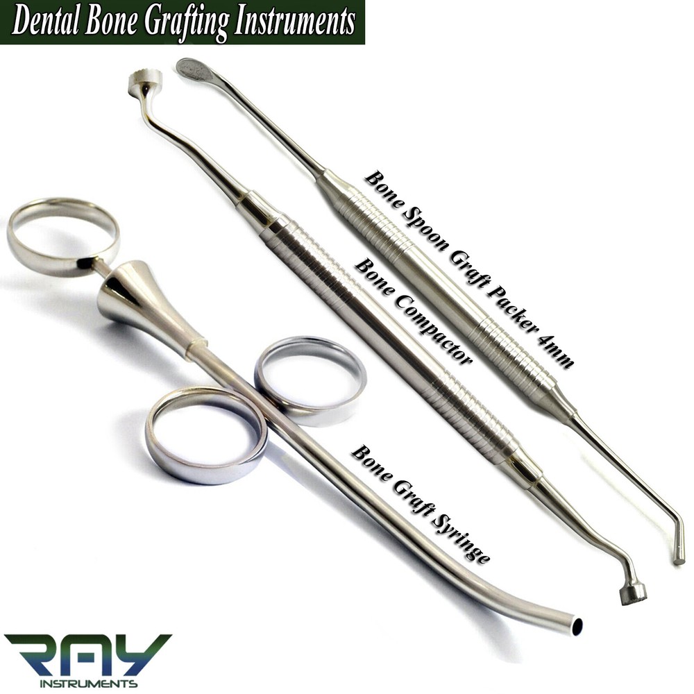 Dental Bone Graft Instruments Packer & Compactor, Syringe, Implant Surgery Kit