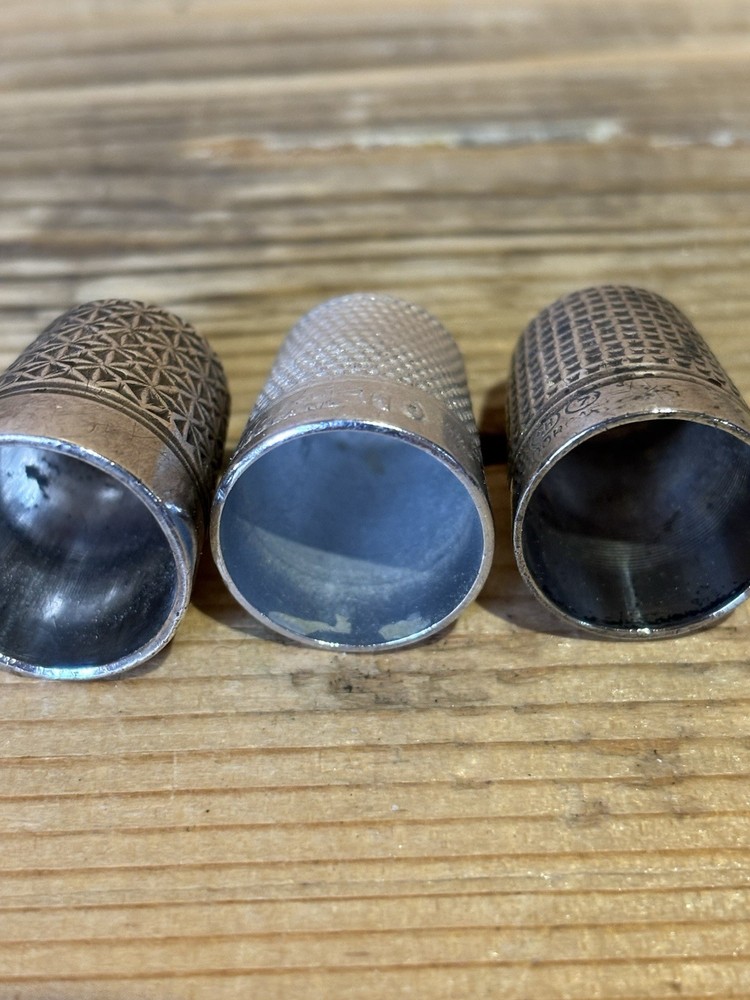 Vintage/ Antique Thimbles X 3
